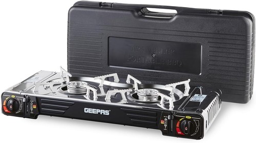 Portable camping double - double, burner