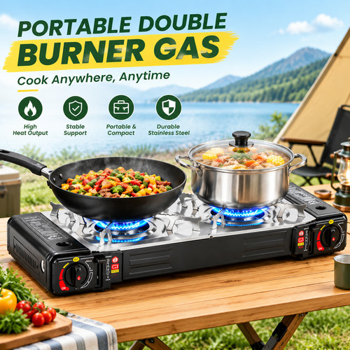 Double burner camping gas - double,