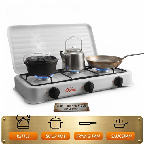 Portable gas stove burner - portable, 3