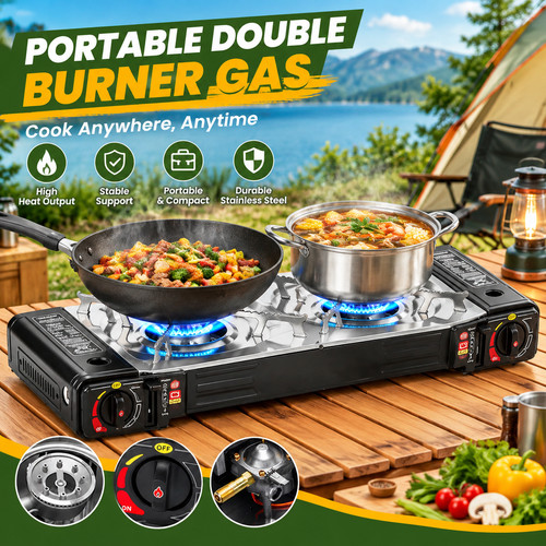 Double burner camping gas - double,