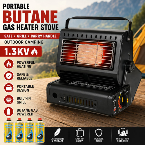 Portable butane gas heater - gas,