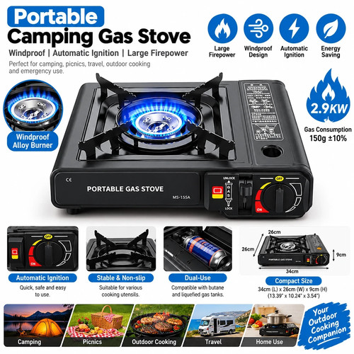 Portable camping gas - portable, stove