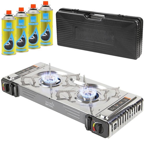 Portable double twin burner - double,