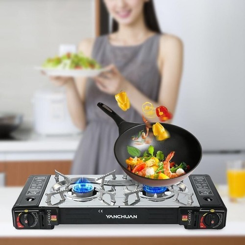 Portable double burner - burner, gas